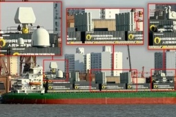 Hàng chục ống phóng tên lửa xuất hiện trên tàu thương mại của Trung Quốc