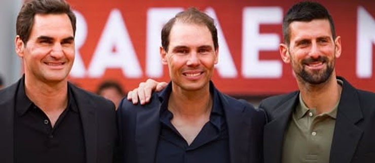 Nadal từng nhiều lần đối đầu Djokovic và Federer