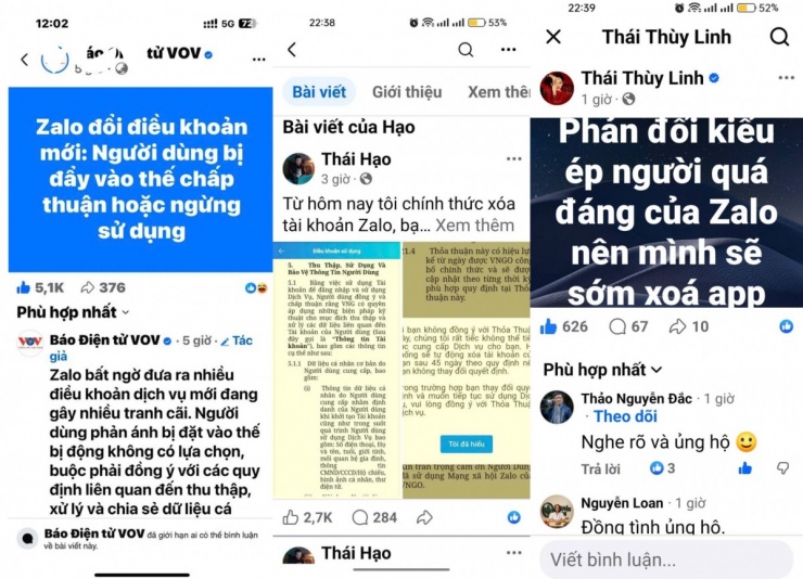 Nhiều người kêu gọi tẩy chay Zalo khi nền tảng này áp dụng điều khoản dịch vụ mới với lựa chọn duy nhất là “đồng ý hoặc ngừng sử dụng”.