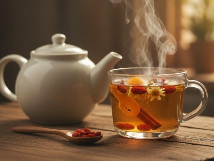 Các loại trà dược liệu không chỉ giúp làm ấm cơ thể mà còn là một liệu pháp hỗ trợ chuyển hóa chất béo.