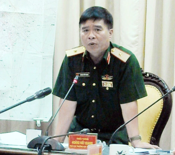 Thiếu tướng Hoàng Viết Quang trong một hội nghị năm 2017. Ảnh: VATM