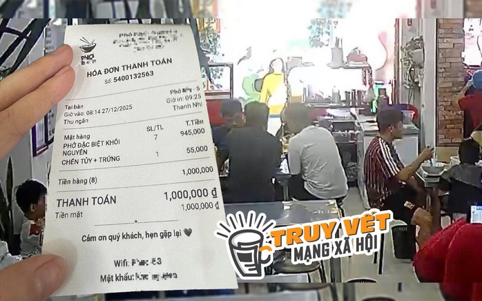 Chủ quán phở đau đầu vì khách "quên" thanh toán hoá đơn 1 triệu đồng