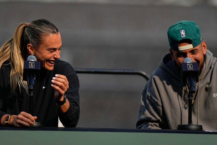 Sabalenka và Kyrgios trả lời họp báo trước trận đấu Chủ nhật này