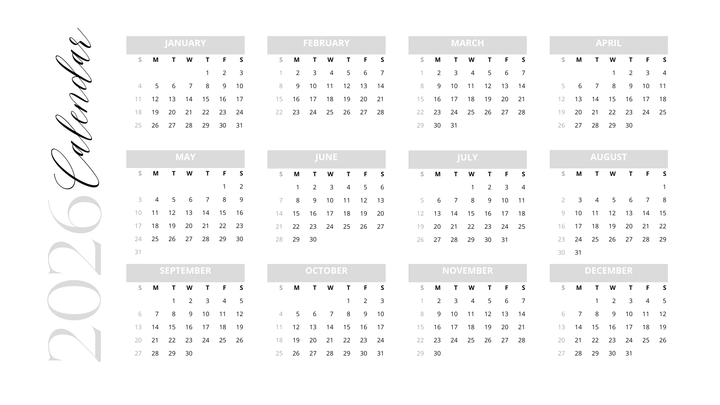 Năm 2026 là một năm thông thường với tổng cộng 365 ngày. (Ảnh: Canva)