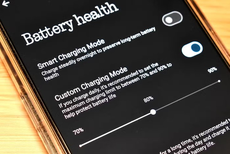 Việc giới hạn sạc cũng đã được đưa vào phần mềm.