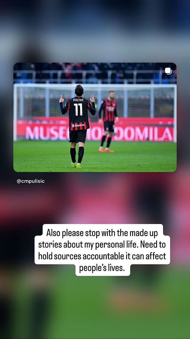 Pulisic đính chính thông tin về tin đồn thất thiệt