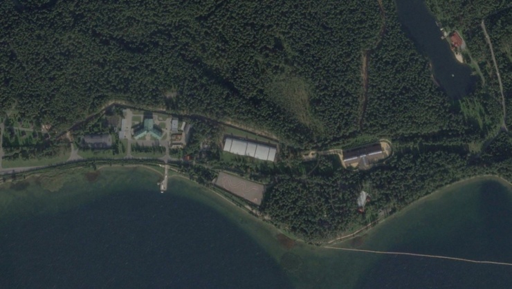 Ảnh vệ tinh chụp dinh thự của Tổng thống Nga Vladimir Putin ở Roshchino, Novgorod, ngày 31/8/2023. Ảnh: Planet Labs PBC/Reuters