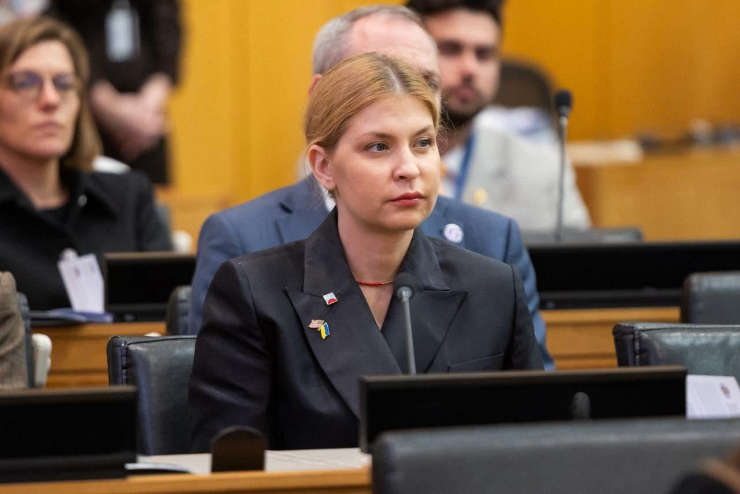 Bà Olha Stefanishyna tại phiên điều trần. Ảnh: Olha Stefanishyna/Facebook