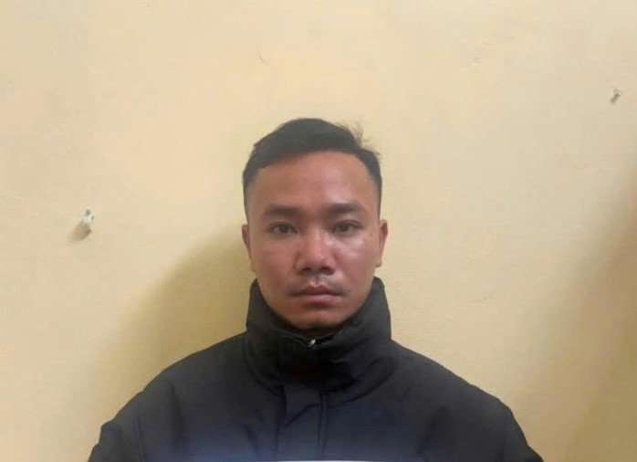 Vũ Văn Nguyên tại cơ quan công an. Ảnh: Công an cung cấp