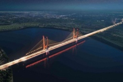 Trên công trường cầu Ngọc Hồi gần 12.000 tỷ đồng bắc qua sông Hồng