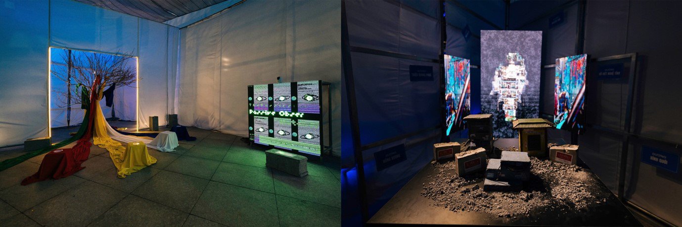 Một góc không gian triển lãm tại khu ImmerSive House