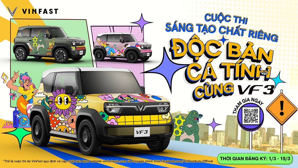 Cuộc thi “Sáng tạo Chất riêng, Độc bản Cá tính cùng VF 3” - sân chơi chính danh của
cộng đồng chủ xe VF 3