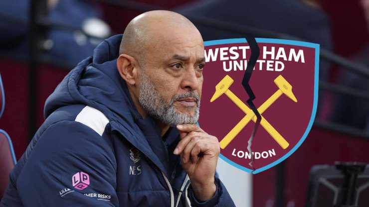 West Ham sắp mất kiên nhẫn với HLV Nuno Santo