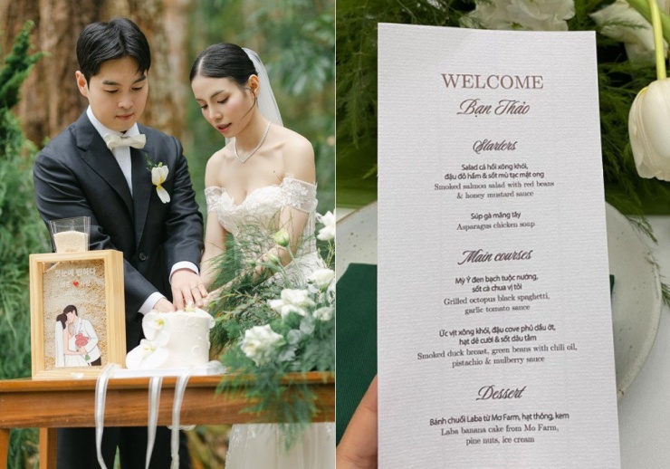 Cặp đôi thiết kế thực đơn cho từng khách mời&nbsp;