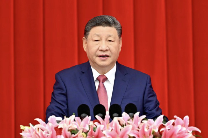 Ông Tập Cận Bình phát biểu tại buổi gặp mặt năm mới ngày 31/12/2025. (Ảnh: AP)