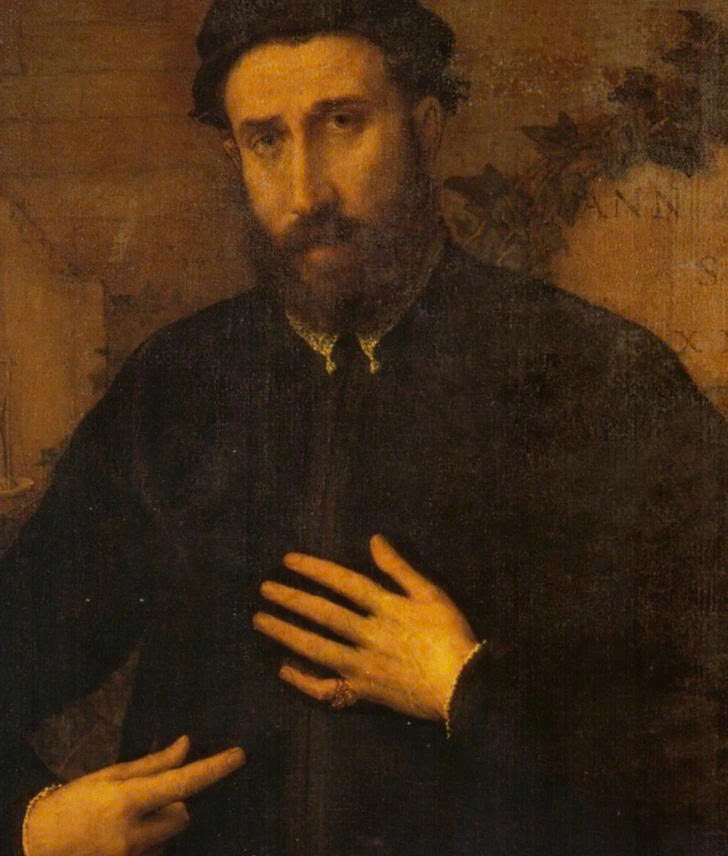 Người đàn ông trong bức tranh nhiều khả năng là một người mất vợ. Cử chỉ chỉ vào hai chiếc nhẫn trên ngón út bàn tay trái được cho là ám chỉ rằng chúng từng thuộc về người vợ đã mất.