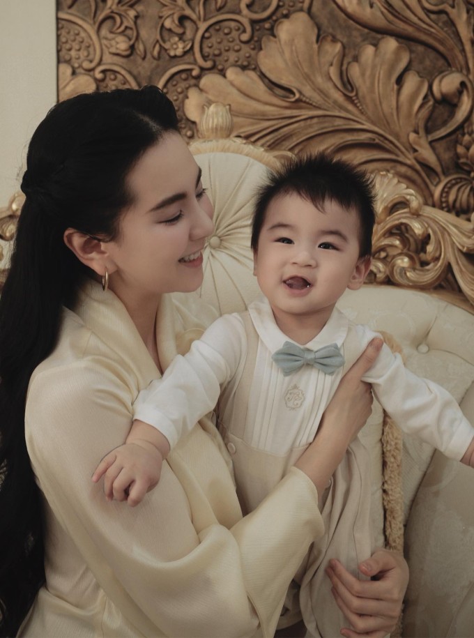 Con trai Mai Ngọc được đặt tên ở nhà là Panda, hiện 8 tháng tuổi.