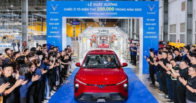 Nhà máy Vinfast Hải Phòng xuất xưởng chiếc ô tô điện thứ 200.000 trong năm 2025