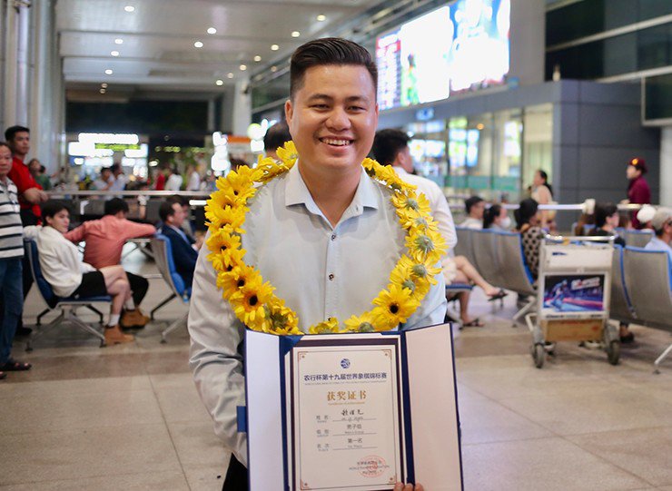 Lại Lý Huynh mang về cho làng cờ tướng Việt Nam chiến tích chưa từng có năm 2025. Ảnh Lê Phong