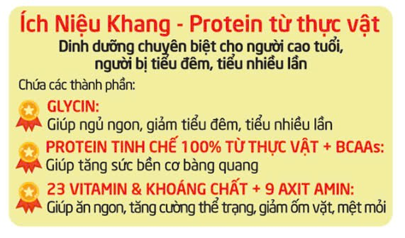 3 lý do Protein đạm từ thực vật Ích Niệu Khang là dinh dưỡng hiệu quả tốt cho người bị tiểu đêm, phì đại tuyến tiền liệt - 2