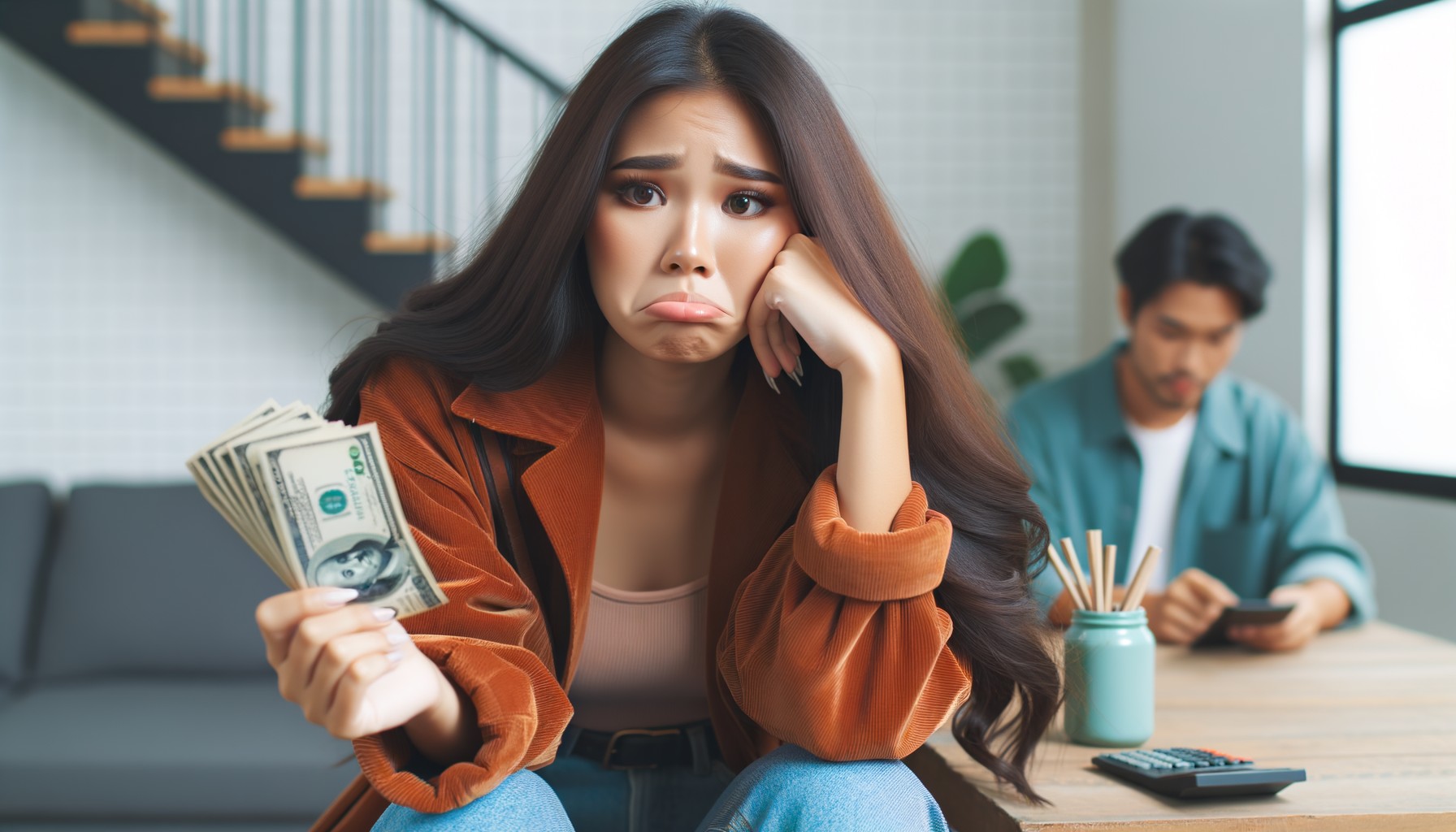 Không ít người làm được 10 thì tiêu 12, tiền chưa kịp ấm ví đã bay mất (Ảnh minh họa AI)