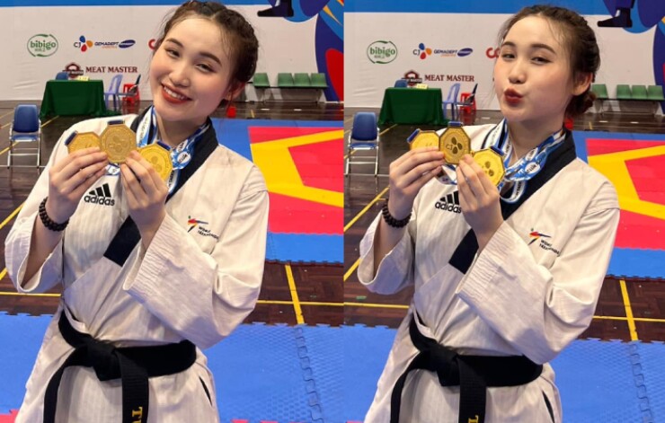 Tuyết Sang là em gái của nhà vô đich thế giới taekwondo Châu Tuyết Vân. Ảnh Facebook nhân vật 