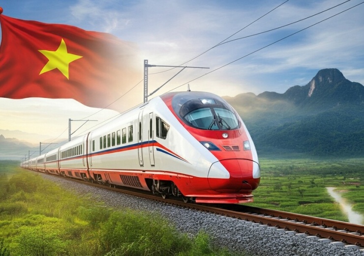Bộ Xây dựng cho biết, trong Quý IV/2026 sẽ chọn tư vấn lập nghiên cứu khả thi dự án đường sắt tốc độ cao. Ảnh AI.