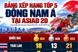 Thể thao Việt Nam cán đích vị trí 20 Asiad, đứng thứ 5 Đông Nam Á