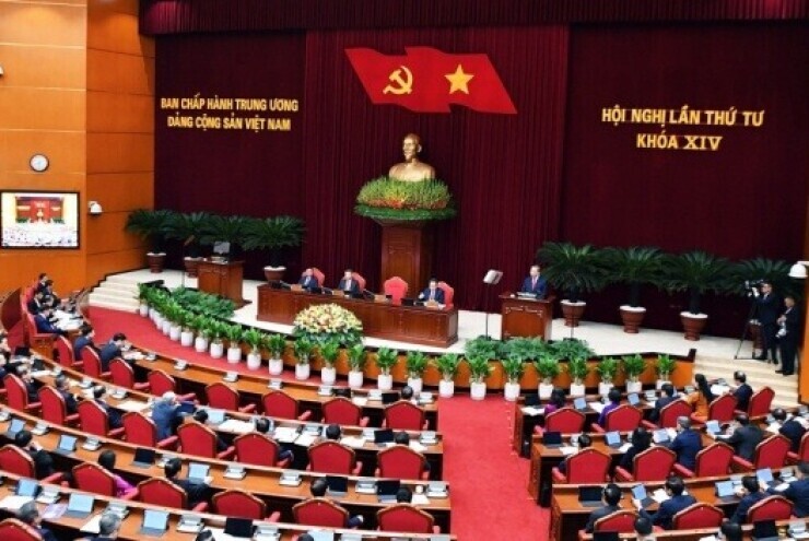 Toàn cảnh Khai mạc Hội nghị lần thứ tư Ban Chấp hành Trung ương Đảng khóa XIV