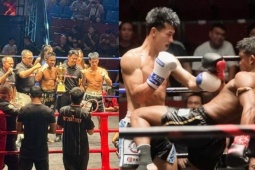 'Thánh Muay' 44 tuổi vẫn ra đòn dũng mãnh, thắng cao thủ Trung Quốc 2 lần