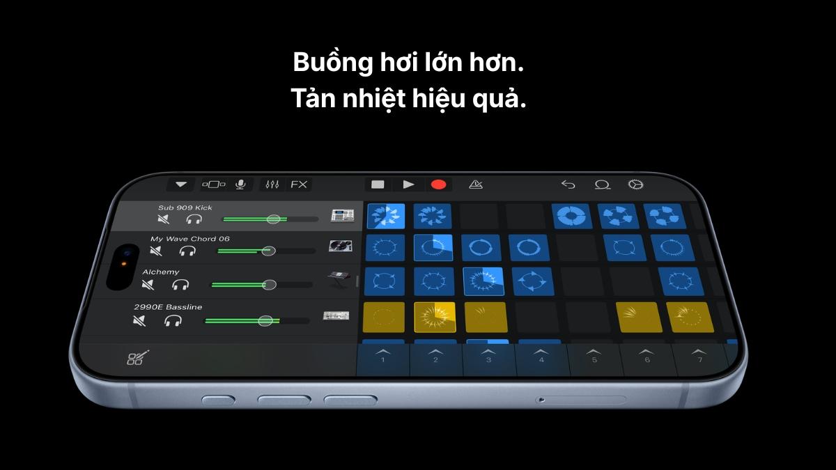 Apple trang bị buồng hơi lớn hơn để tản nhiệt hiệu quả hơn trên iPhone 18 Pro series. Ảnh: Apple
