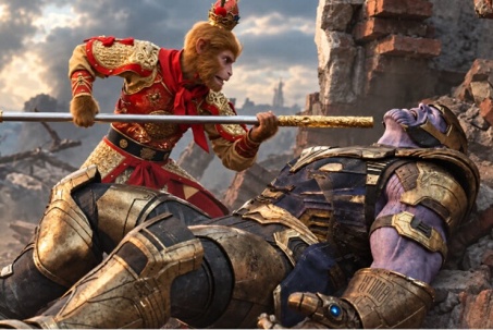 "Độc lạ" Tôn Ngộ Không bản 1986 đại chiến vũ trụ Marvel, "cân" cả Thanos và Iron Man