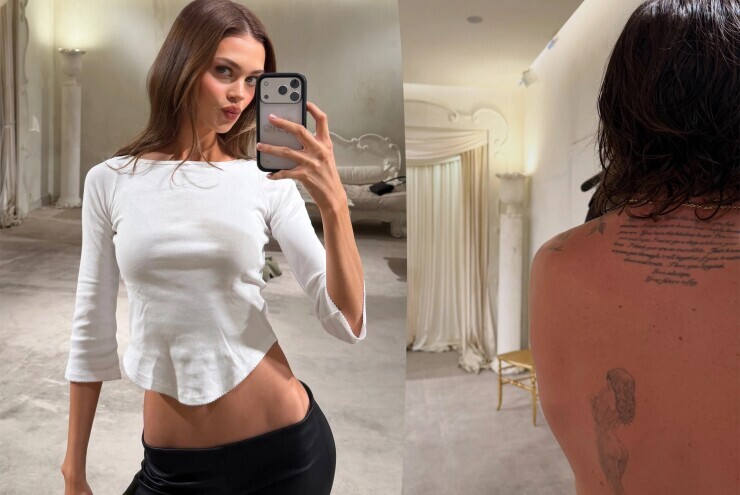 Nicola Peltz khoe hình xăm bức thư tình trên lưng Brooklyn Beckham