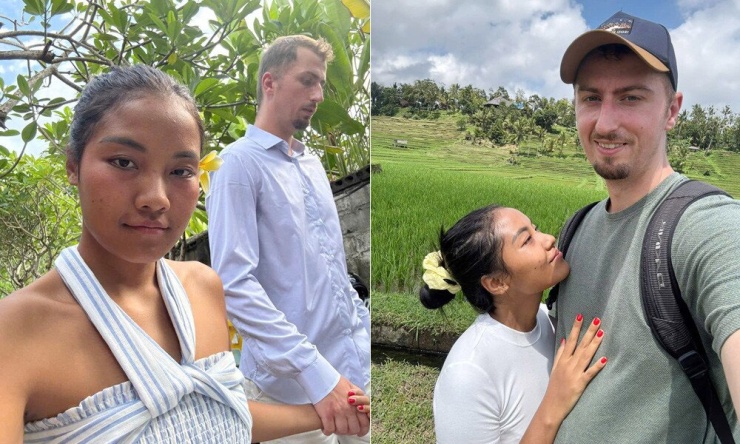 Kim Siêu bên chồng người Bỉ 