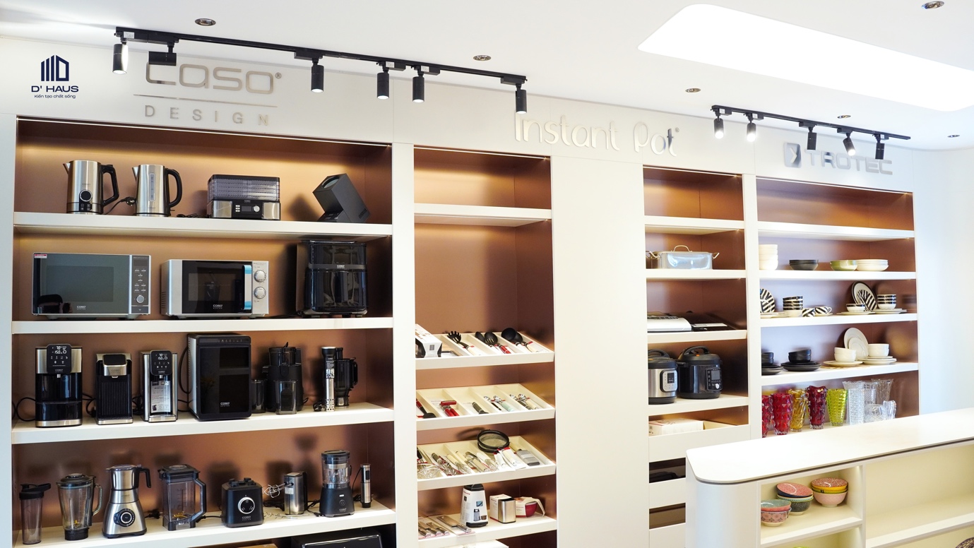 Khu vực trưng bày sản phẩm CASO Design tại hệ thống đối tác phân phối D'Haus.