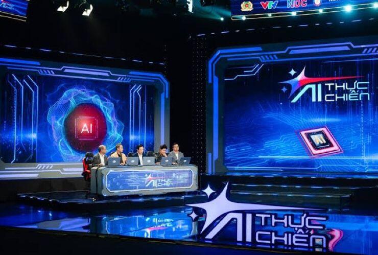 Cuộc thi "AI Thực chiến" trên sóng VTV.
