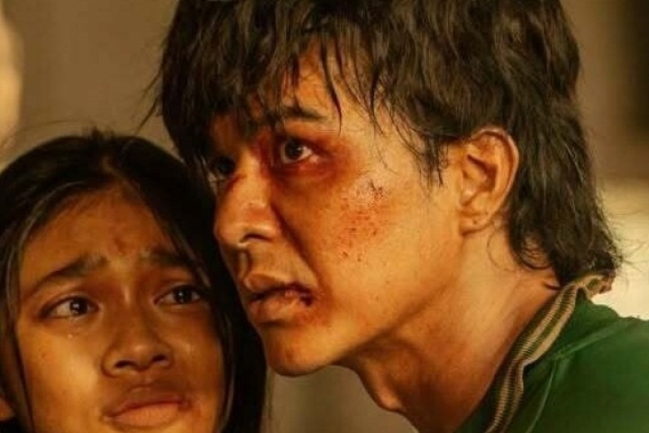 Minh Kiên uống nước bùn khi đóng 'Trại buôn người'