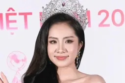 Đương kim hoa hậu Hà Trúc Linh rạng ngời trên thảm đỏ chung khảo
