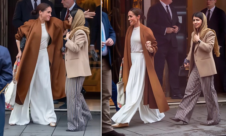 Meghan gặp gỡ Malala Yousafzai ở London hôm 7/10. Ảnh: Instagram