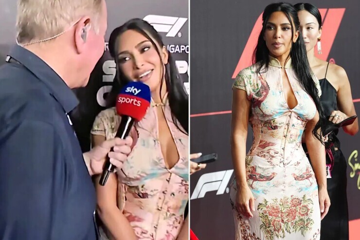 Nàng Kim "siêu vòng 3" mặc váy bó sát khoe thân hình đồng hồ cát, cổ vũ siêu sao F1