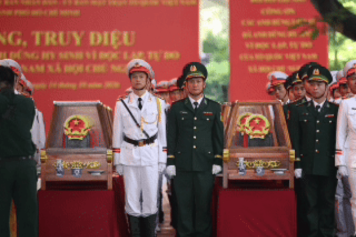 Toàn cảnh tổng duyệt lễ truy điệu 731 hài cốt liệt sĩ ở TPHCM