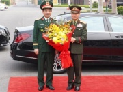 Đại tướng Phan Văn Giang chủ trì lễ đón và hội đàm với Phó Thủ tướng, Bộ trưởng Bộ Quốc phòng Lào