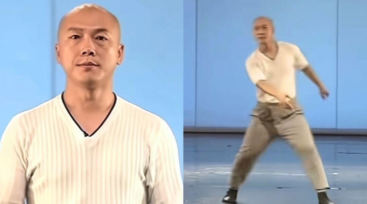 Động tác "bước nhảy chớp mắt" vốn xuất thân từ múa Hoa Cổ Đăng, một di sản văn hóa phi vật thể cấp quốc gia thuộc tỉnh An Huy. Ảnh chụp màn hình