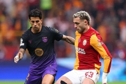 Video bóng đá Galatasaray - Barcelona: Kịch tính 2 bàn & VAR (Cúp C1)