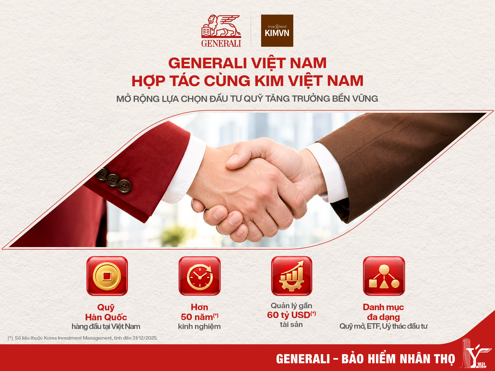 Generali Việt Nam hợp tác cùng KIM Việt Nam, mở rộng lựa chọn đầu tư Quỹ Tăng trưởng Bền vững