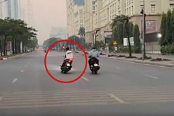Mượn xe SH lạng lách trên phố Hà Nội, cô gái bị phạt hơn 22 triệu