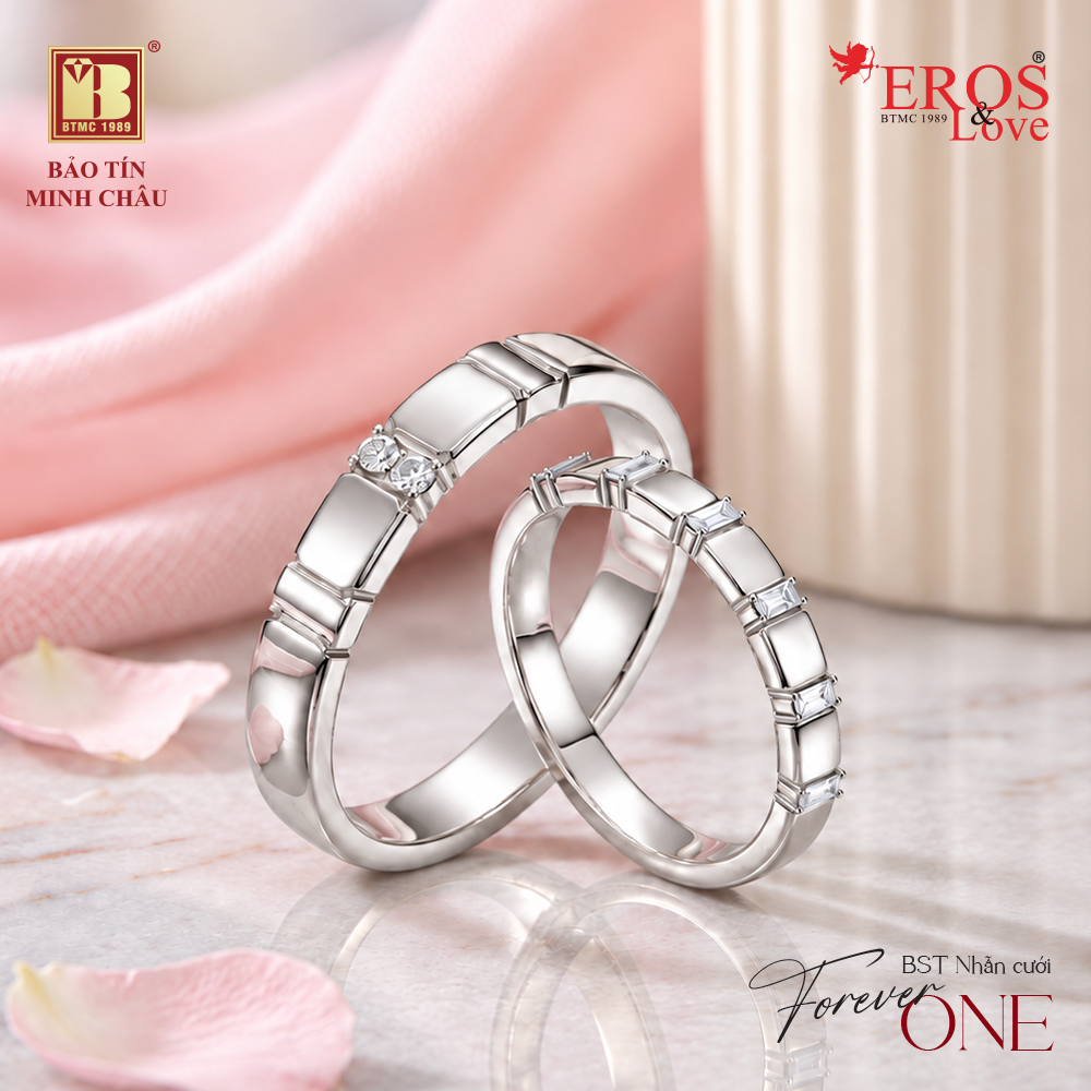 Thiết kế nhẫn cưới mới trong BST Forever One của Bảo Tín Minh Châu (Ảnh: BTMC)