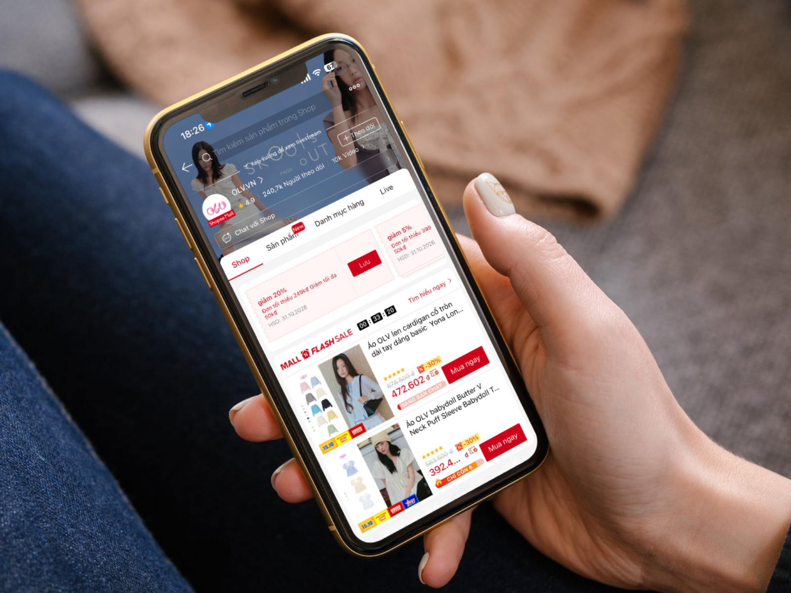 Sau 9 năm, gian hàng trên Shopee của OLV giờ đây đã có hơn 240.000 lượt theo dõi.