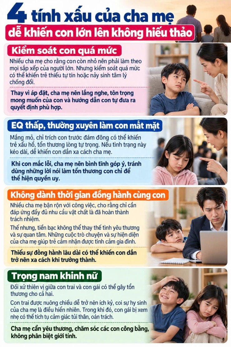 4 cách nuôi dạy con khiến cha mẹ về già dễ cô đơn - 1