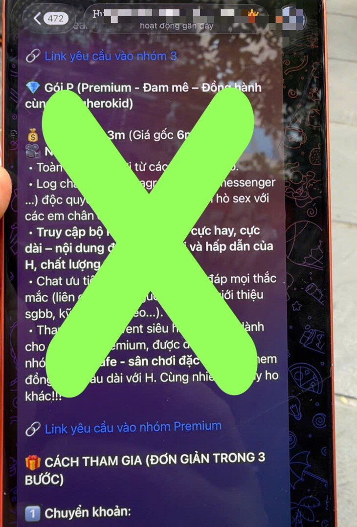 H. hướng dẫn người mua tham gia các nhóm của mình. Ảnh: Chụp màn hình.